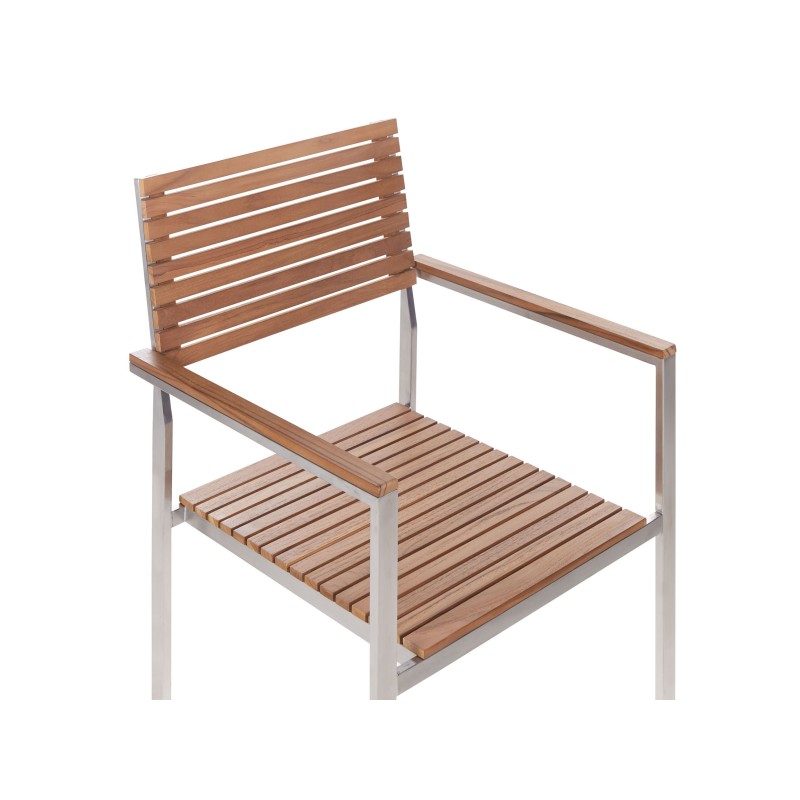 Zestaw ogrodowy dla 6 osób VIAREGGIO Drewno tekowe (certyfikat FSC®) Brązowy