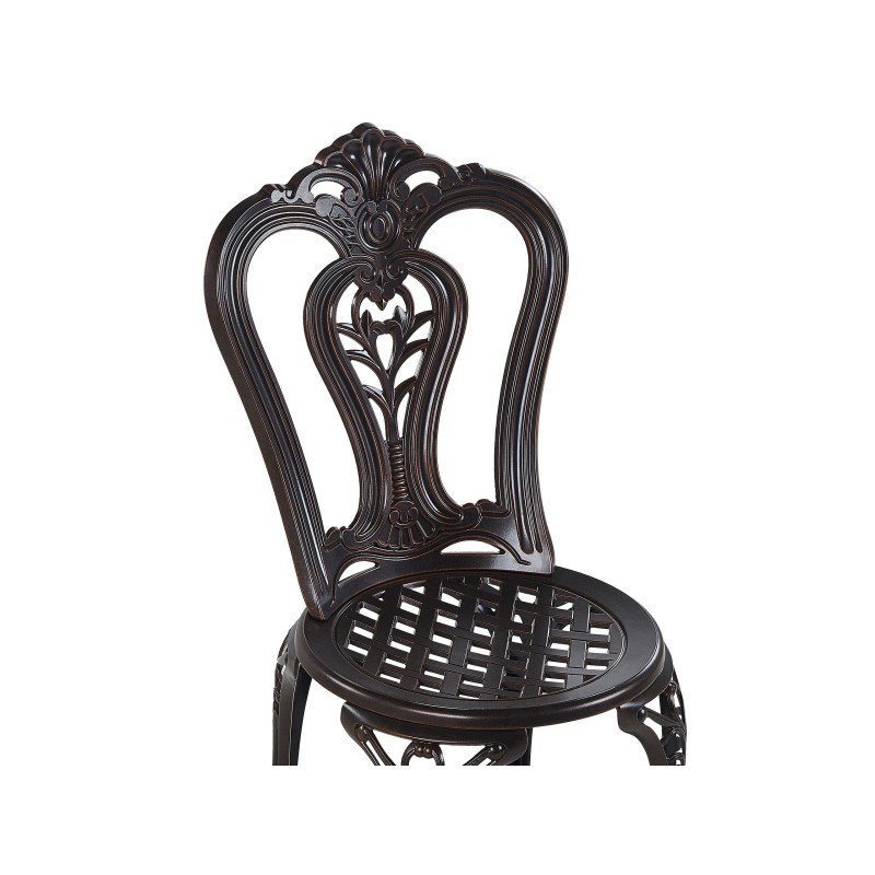 Zestaw mebli balkonowych BOVINO Metal Ciemnobrązowy