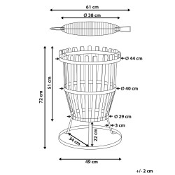 Palenisko ogrodowe z grillem PULO Metal Czarny