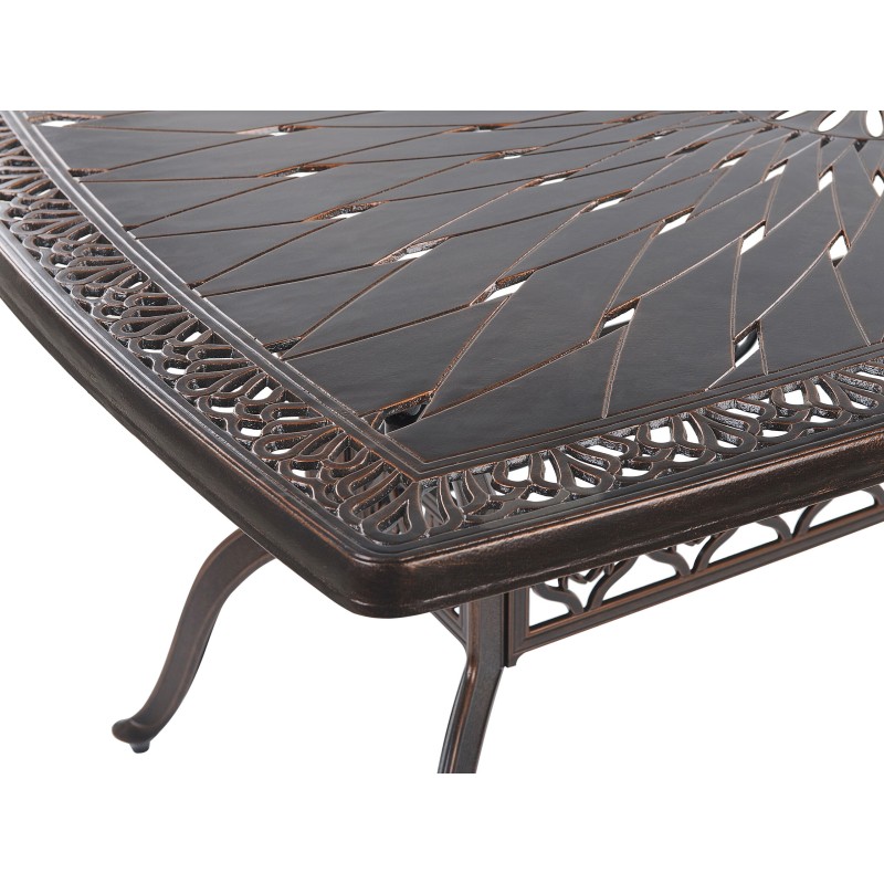 Zestaw ogrodowy dla 6 osób LIZZANO z poduszkami Metal Ciemnobrązowy