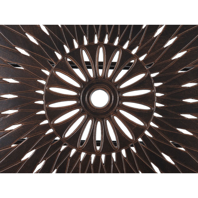 Zestaw ogrodowy dla 6 osób LIZZANO z poduszkami Metal Ciemnobrązowy