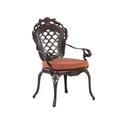 Zestaw ogrodowy dla 6 osób LIZZANO z poduszkami Metal Ciemnobrązowy