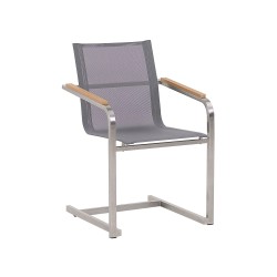 Zestaw ogrodowy dla 4 osób MALETTO/COSOLETO Metal Biały marmur