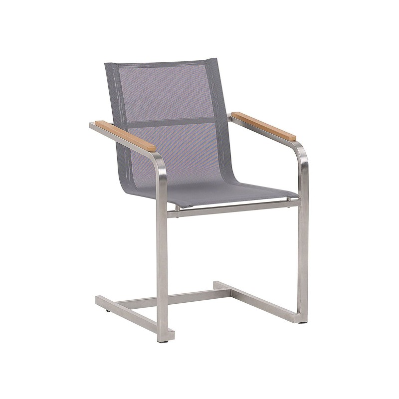 Zestaw ogrodowy dla 4 osób MALETTO/COSOLETO Metal Biały marmur