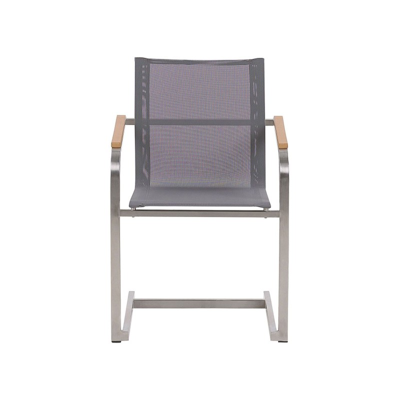 Zestaw ogrodowy dla 4 osób MALETTO/COSOLETO Metal Biały marmur