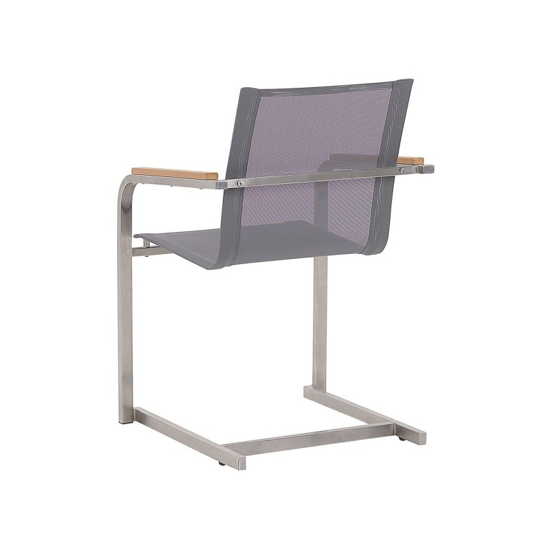 Zestaw ogrodowy dla 4 osób MALETTO/COSOLETO Metal Biały marmur