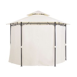 Pawilon ogrodowy PORTEL Metal 350 cm 350 cm Beżowy