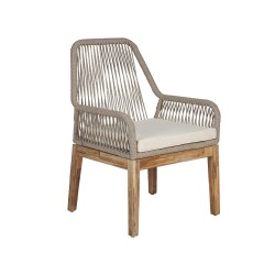 Zestaw ogrodowy dla 4 osób OLBIA z poduszkami Beton Beżowy