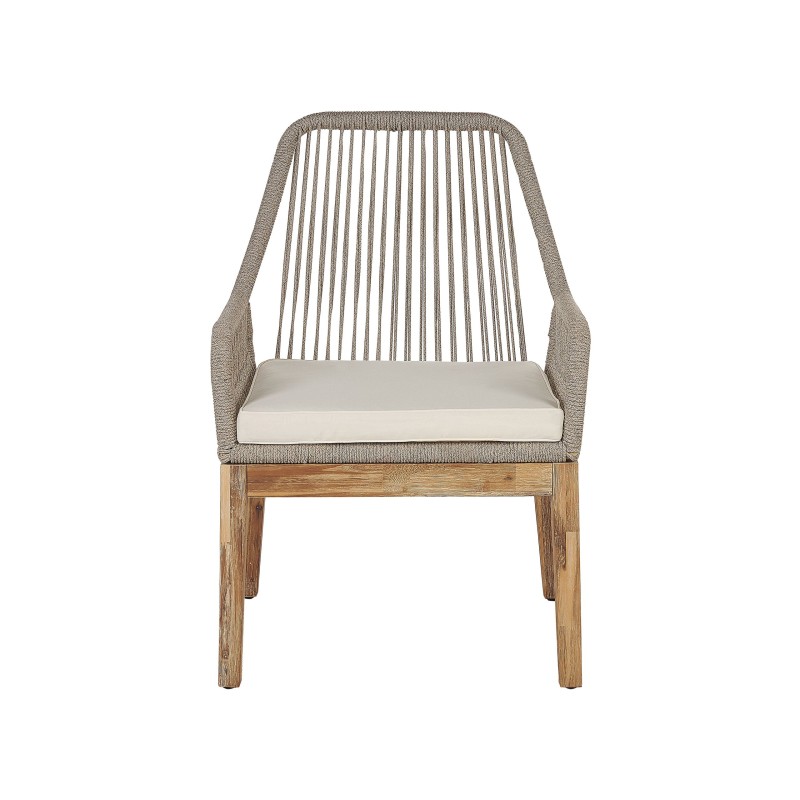 Zestaw ogrodowy dla 4 osób OLBIA z poduszkami Beton Beżowy