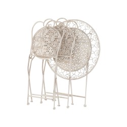 Zestaw mebli balkonowych Składane TRIESTE Metal Jasnobeżowy