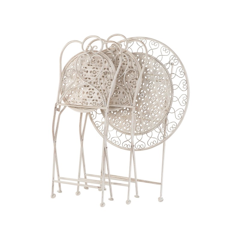 Zestaw mebli balkonowych Składane TRIESTE Metal Jasnobeżowy