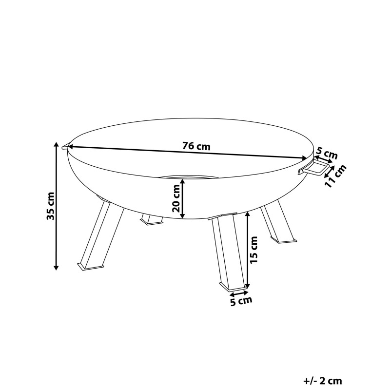 Palenisko ogrodowe SEMPU Metal Czarny