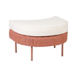 Fotel ogrodowy z otomaną ARCILLE Technorattan Brzoskwiniowy