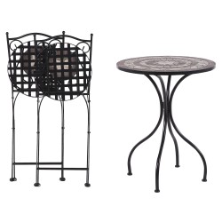 Zestaw mebli balkonowych Składane CARIATI Metal Czarny