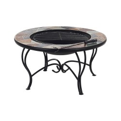 Palenisko ogrodowe z grillem EREBUS Metal Czarny