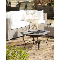 Palenisko ogrodowe z grillem EREBUS Metal Czarny