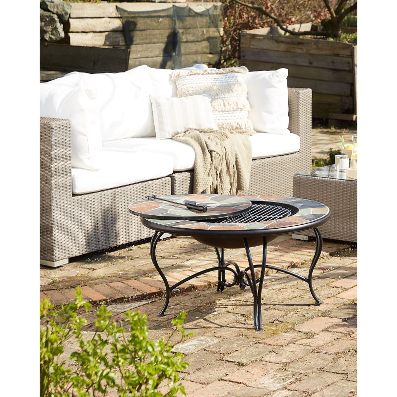 Palenisko ogrodowe z grillem EREBUS Metal Czarny