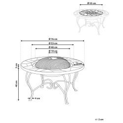 Palenisko ogrodowe z grillem EREBUS Metal Czarny