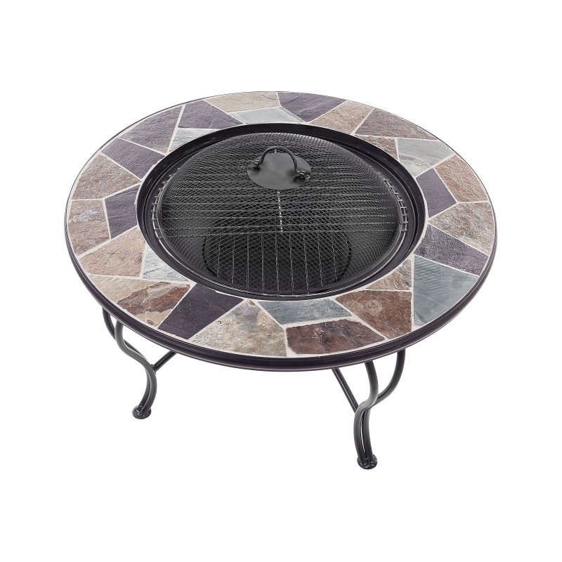 Palenisko ogrodowe z grillem EREBUS Metal Czarny