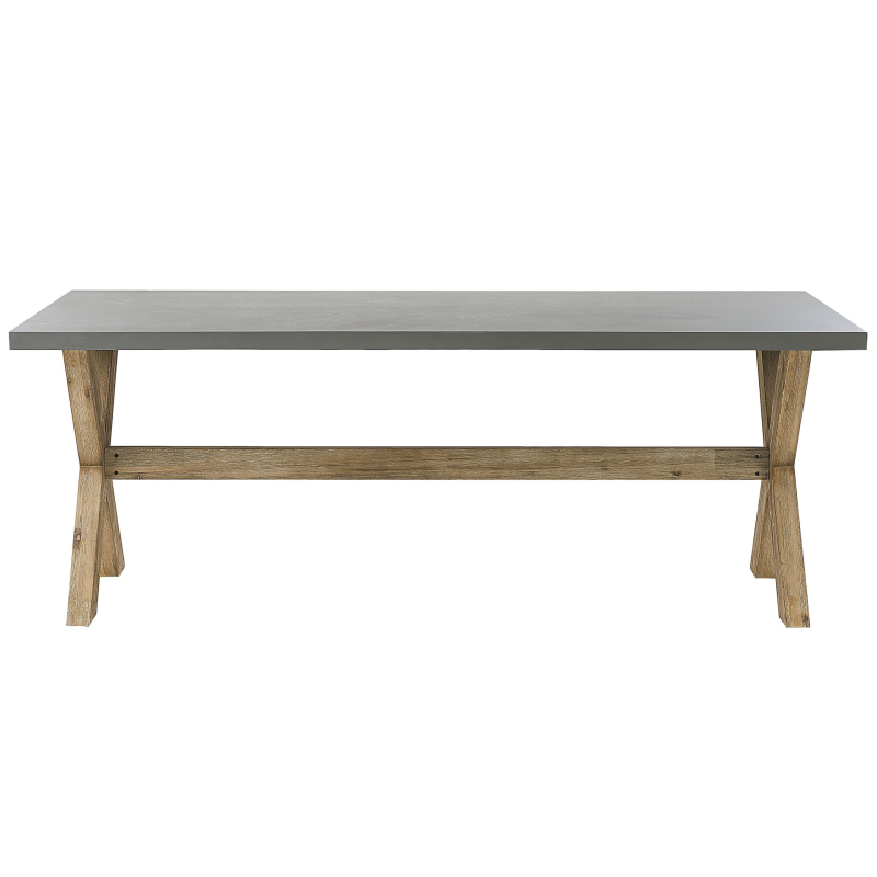 Zestaw ogrodowy ze stołkami dla 8 osób OLBIA Beton Szary