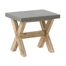 Zestaw ogrodowy ze stołkami dla 8 osób OLBIA Beton Szary