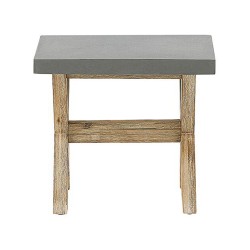 Zestaw ogrodowy ze stołkami dla 8 osób OLBIA Beton Szary