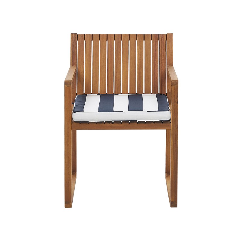 Zestaw ogrodowy dla 8 osób SASSARI z poduszkami Drewno akacjowe Granatowy