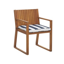 Zestaw ogrodowy dla 8 osób SASSARI z poduszkami Drewno akacjowe Granatowy