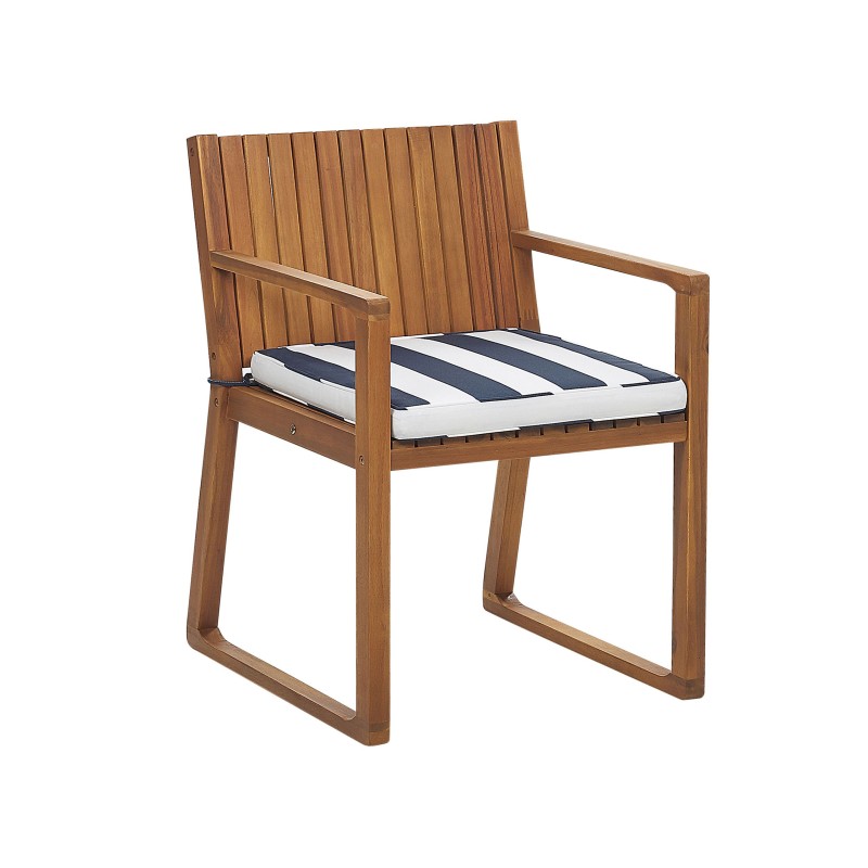 Zestaw ogrodowy dla 8 osób SASSARI z poduszkami Drewno akacjowe Granatowy