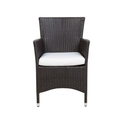 Zestaw ogrodowy dla 8 osób ITALY z poduszkami Technorattan Brązowy