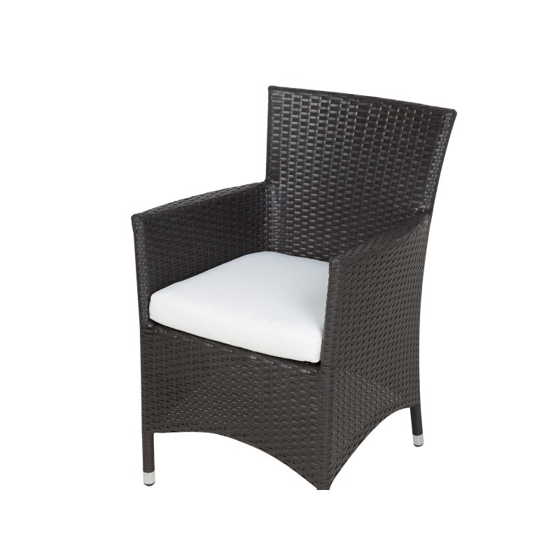 Zestaw ogrodowy dla 8 osób ITALY z poduszkami Technorattan Brązowy