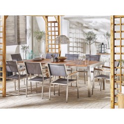 Zestaw ogrodowy dla 8 osób GROSSETO Drewno eukaliptusowe Brązowy/ szary