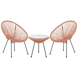 Zestaw mebli balkonowych ACAPULCO II Technorattan Pomarańczowy