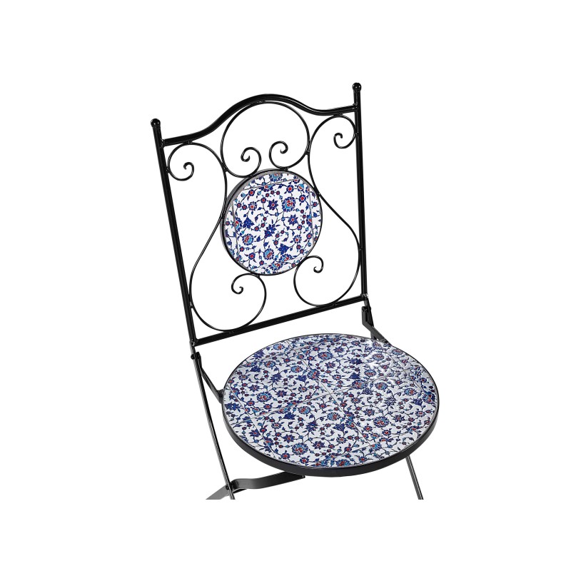 Zestaw mebli balkonowych Składane CAMPRENA Metal Czarny