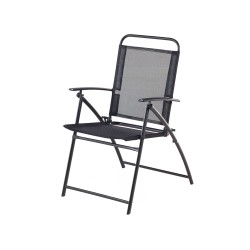 Zestaw ogrodowy dla 6 osób LIVO Metal Czarny