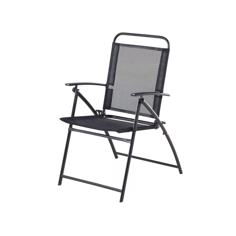 Zestaw ogrodowy dla 6 osób LIVO Metal Czarny