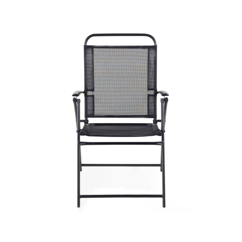 Zestaw ogrodowy dla 6 osób LIVO Metal Czarny