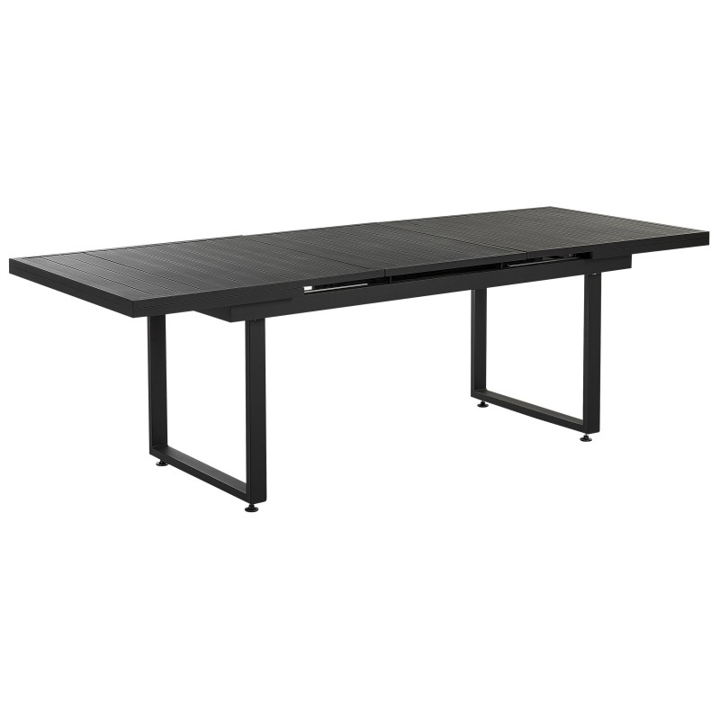 Zestaw ogrodowy dla 8 osób VALCANETTO/BUSSETO Metal Czarny