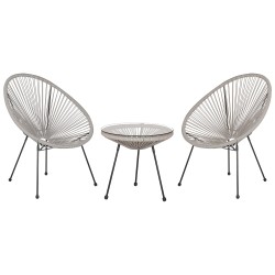 Zestaw mebli balkonowych ACAPULCO II Technorattan Jasnoszary