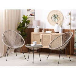 Zestaw mebli balkonowych ACAPULCO II Technorattan Jasnoszary