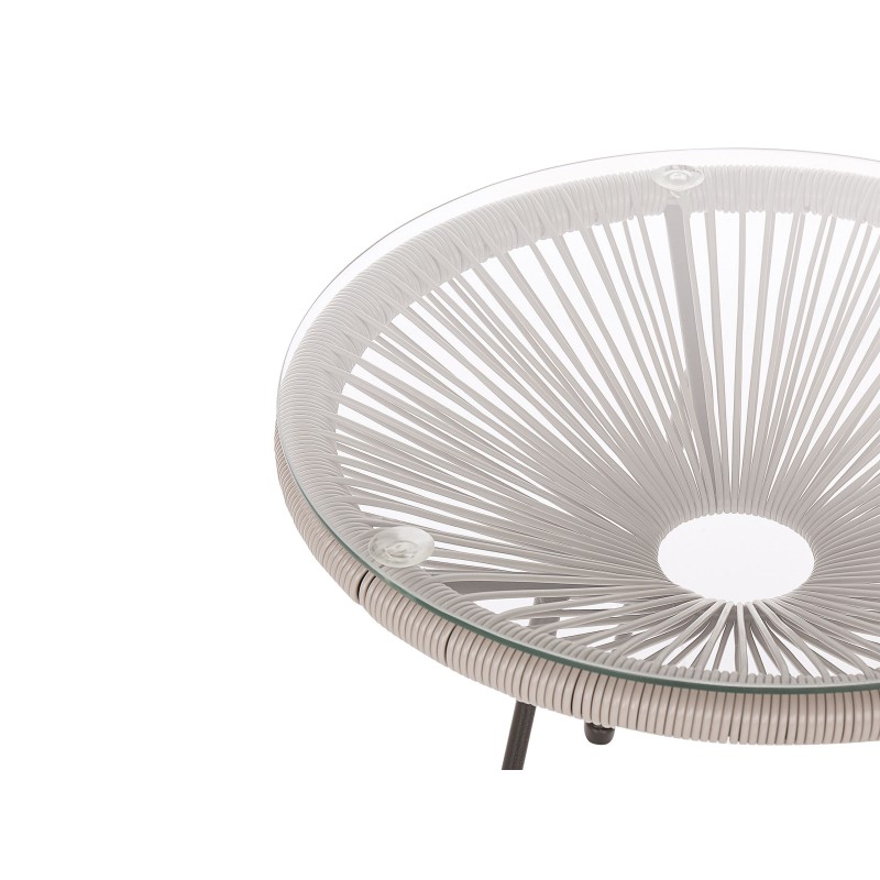 Zestaw mebli balkonowych ACAPULCO II Technorattan Jasnoszary