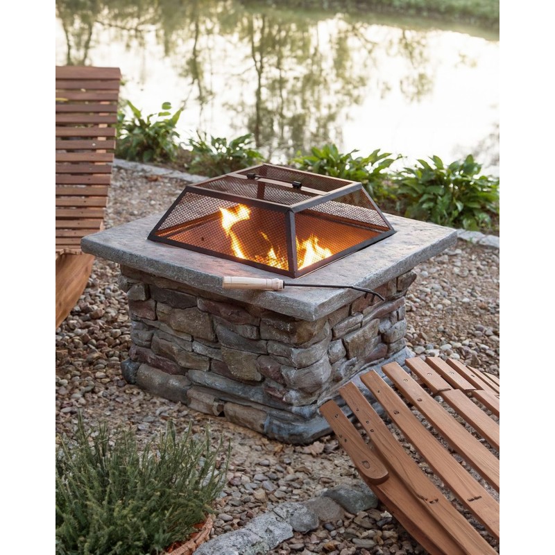 Palenisko ogrodowe z grillem KELUD Beton Szary