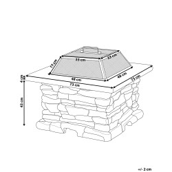 Palenisko ogrodowe z grillem KELUD Beton Szary