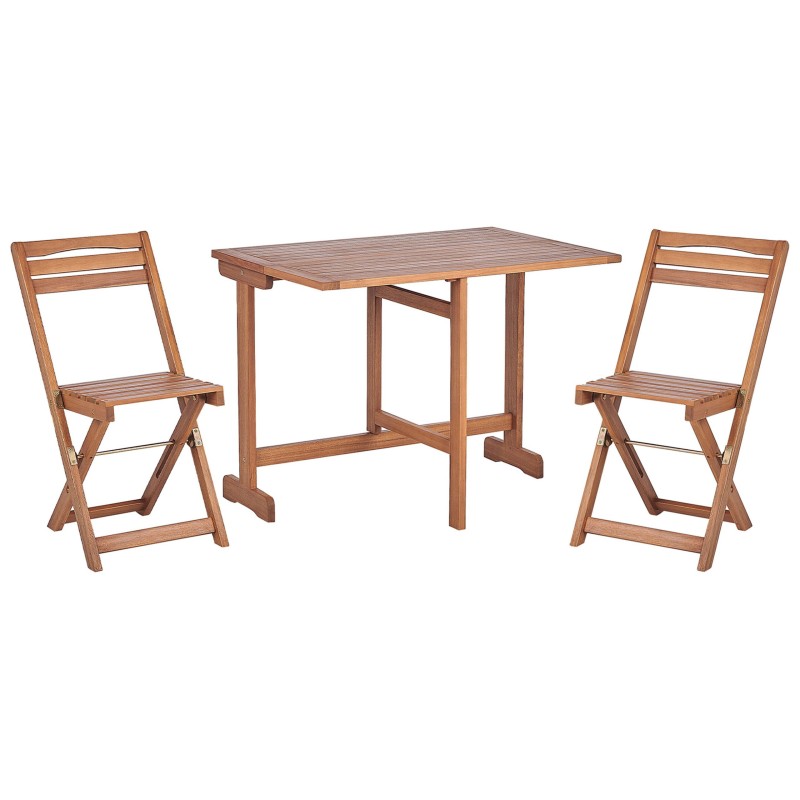 Zestaw mebli balkonowych Składane LENOLA Drewno Brązowy