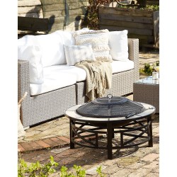 Palenisko ogrodowe z grillem HIERRO Metal Czarny