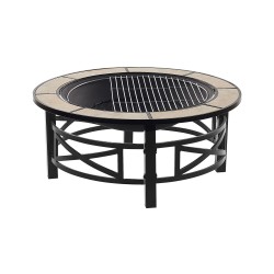 Palenisko ogrodowe z grillem HIERRO Metal Czarny