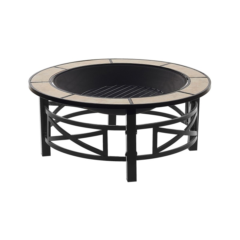 Palenisko ogrodowe z grillem HIERRO Metal Czarny