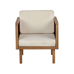 Zestaw mebli balkonowych z poduszkami BARATTI Drewno Brązowy