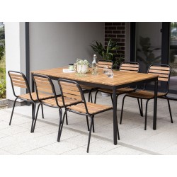 Zestaw ogrodowy dla 6 osób VALLESE Drewno akacjowe Brązowy