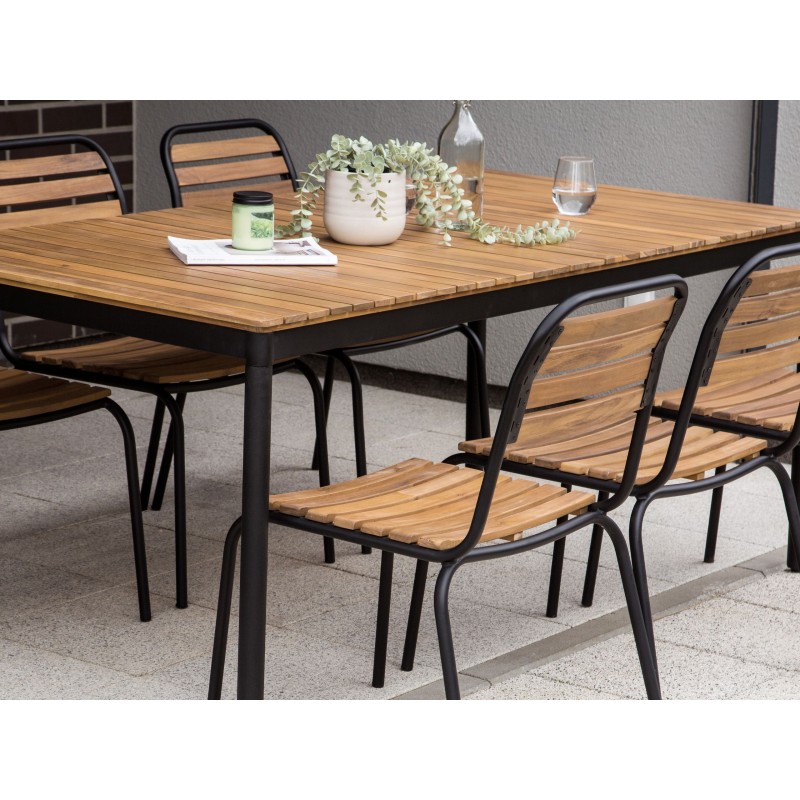 Zestaw ogrodowy dla 6 osób VALLESE Drewno akacjowe Brązowy